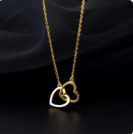 Selene Line Interlocked Heart necklace