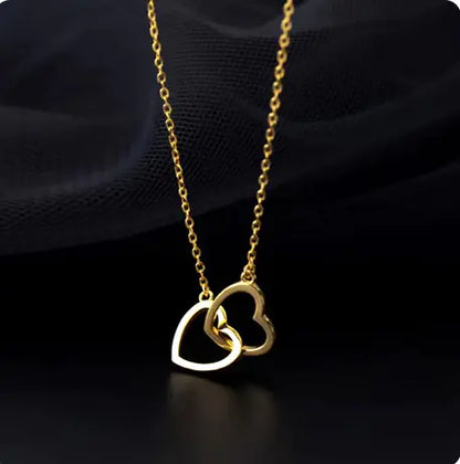 Selene Line Interlocked Heart necklace