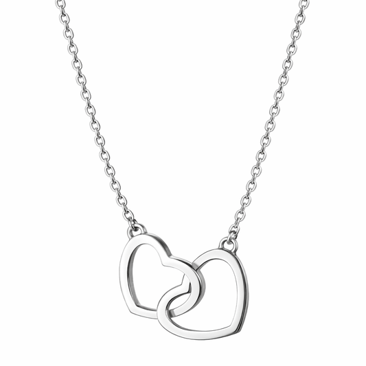 Selene Line Interlocked Heart necklace