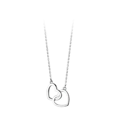 Selene Line Interlocked Heart necklace