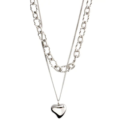 Selene Line Chain Heart Necklace
